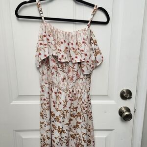 Ruffled Floral Print Dress
